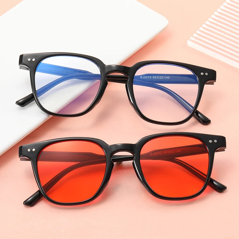 Retro Fashion Square Sun Glasses Women Men Simple Colorful Brand Sunglasses Leisure Vacation Female Male Eyeglasses