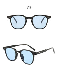Retro Fashion Square Sun Glasses Women Men Simple Colorful Brand Sunglasses Leisure Vacation Female Male Eyeglasses