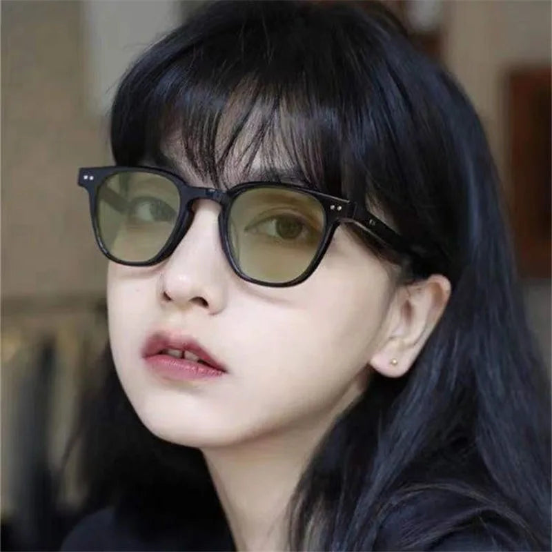 Retro Fashion Square Sun Glasses Women Men Simple Colorful Brand Sunglasses Leisure Vacation Female Male Eyeglasses