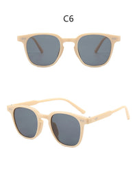 Retro Fashion Square Sun Glasses Women Men Simple Colorful Brand Sunglasses Leisure Vacation Female Male Eyeglasses